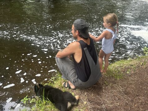 family protection dog fishing