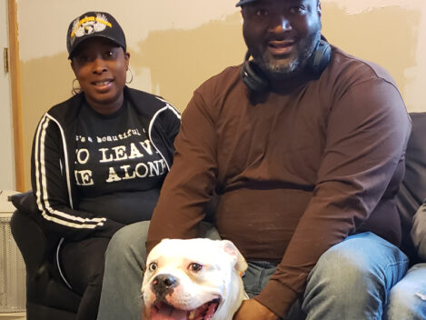 family protection dog with family